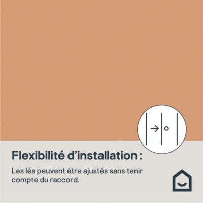 Papier peint vinyle intissé uni terracotta L.53 x l.1005 cm GoodHome Aune