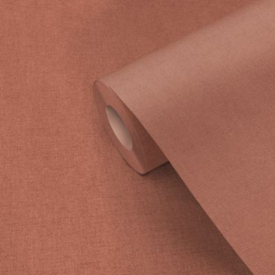 Papier peint vinyle intissé uni terracotta L.53 x l.1005 cm GoodHome Tille