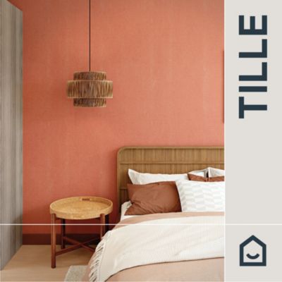 Papier peint vinyle intissé uni terracotta L.53 x l.1005 cm GoodHome Tille