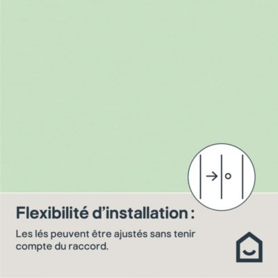 Papier peint vinyle intissé uni vert L.1005 x l.53 cm GoodHome Aune