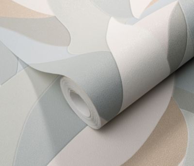 Papier peint vinyle intissé végétal bleu, vert L.1005 x l.53cm, Erismann Crescent