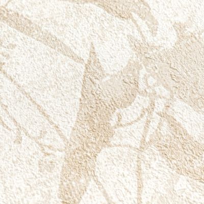Papier peint vinyle intissé végétal motif feuillage beige et écru satin L. 1005 x l.53 cm As Creation Marina Bay