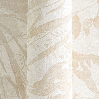 Papier peint vinyle intissé végétal motif feuillage beige et écru satin L. 1005 x l.53 cm As Creation Marina Bay