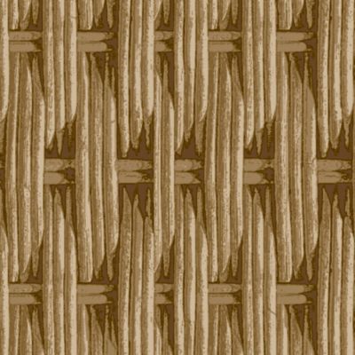 Papier peint vinyle intissé Villa Rosalie Lutece mat et satiné trompe l'œil paille beige, beige doré l.1005 x l.53 cm