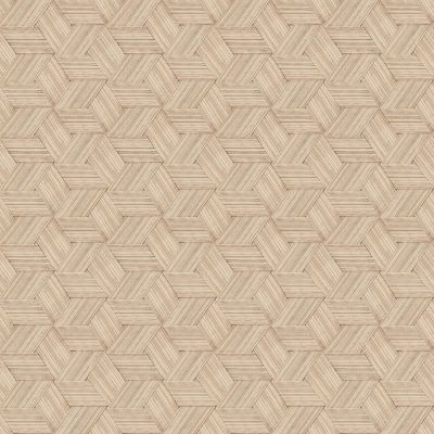 Papier peint vinyle sur intissé Carob GoodHome formes géométriques beige l.53 x H.1005 cm