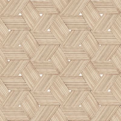 Papier peint vinyle sur intissé Carob GoodHome formes géométriques beige l.53 x H.1005 cm