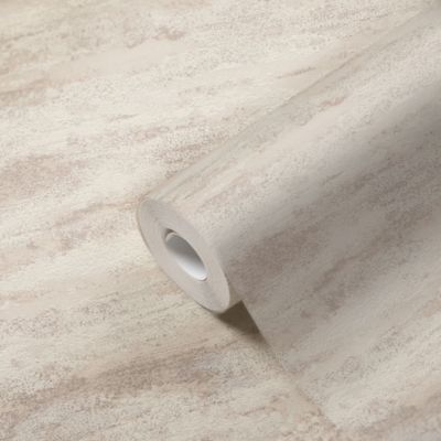 Papier peint vinyle sur intissé Chives GoodHome contemporain beige l.53 x H.1005 cm
