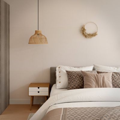 Papier peint vinyle sur intissé GoodHome  Aune sable