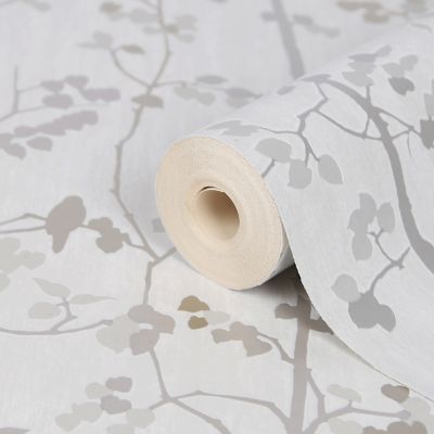 Papier peint vinyle sur intissé GoodHome Bromus crème