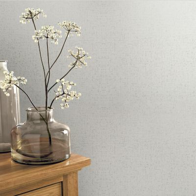 Papier peint vinyle sur intissé GoodHome Gazania blanc