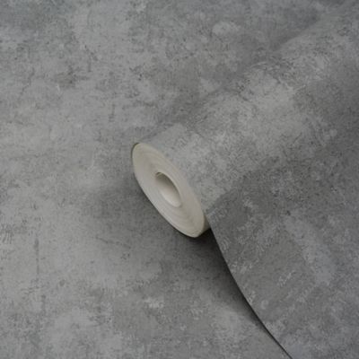 Papier peint vinyle sur intissé GoodHome  Omey gris anthracite