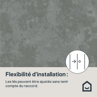 Papier peint vinyle sur intissé GoodHome  Omey gris anthracite
