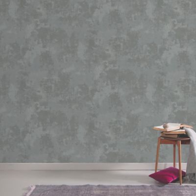 Papier peint vinyle sur intissé GoodHome  Omey gris anthracite
