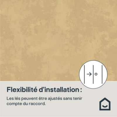 Papier peint vinyle sur intissé GoodHome  Omey jaune