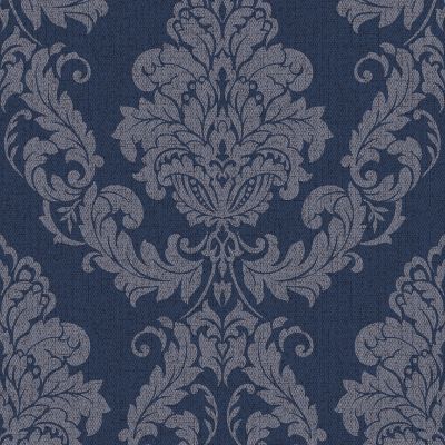 Papier peint vinyle sur intissé GoodHome Ornata bleu