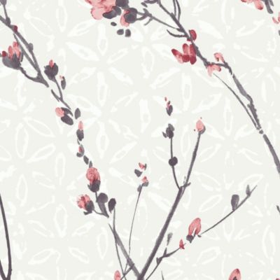 Papier peint vinyle sur intissé GoodHome Teff rose