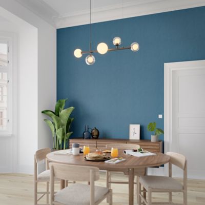 Papier peint vinyle sur intissé GoodHome Tille bleu