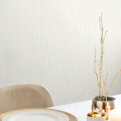 Papier peint vinyle sur intissé GoodHome Truyes blanc