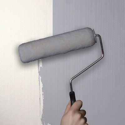 Papier peint vinyle sur intissé Hura GoodHome blanc