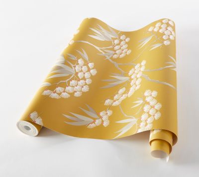 Papier peint vinyle sur intissé jardin japonais GoodHome ocre