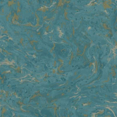 Papier peint vinyle sur intissé marbre bleu or 53 cm