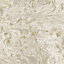 Papier peint vinyle sur intissé marbre crème or 53 cm