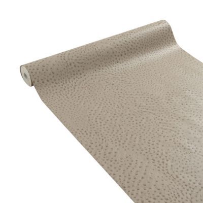 Papier peint vinyle sur intissé Rasch Peau Autruche taupe