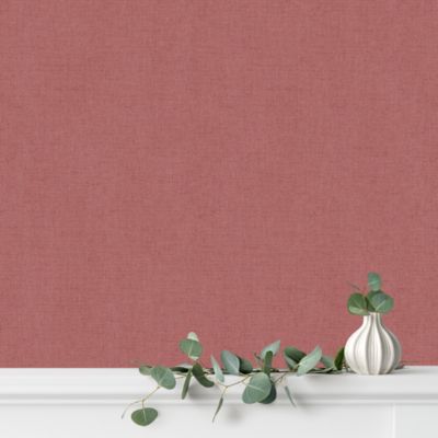 Papier peint vinyle sur intissé Ugepa textile tweed rouge