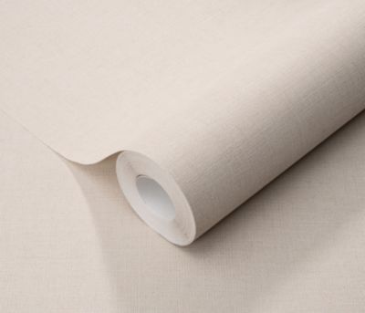 Papier peint vinyle sur intissé uni Casual beige perle L.1005 x l.53cm Erismann
