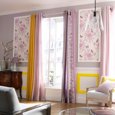 Papier peint vinyle sur papier Fleurs sweety violet mat