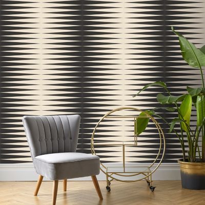 Papier vinyle sur intissé GoodHome Rockwell noir et beige