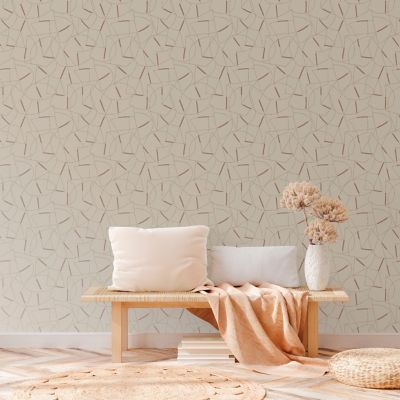 Papier vinyle sur intissé GoodHome Schiele taupe