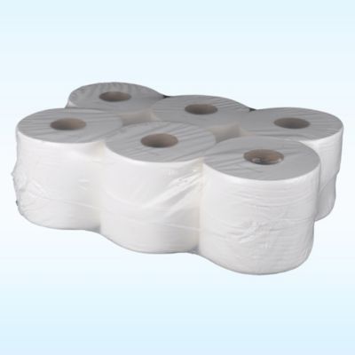 papier WC mini jumbo - colis de 12 bobines 160m - papier toilette - predecoupe blanc -fabrication francaise