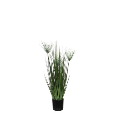 Papyrus artificiel en pot plastique vert ø12,5 x h.76 cm