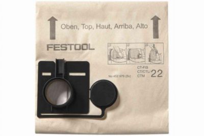 Paquet 5 sacs filtre CT22, jetables, compatibles aspirateurs CT/CTL/CTM, modèle 452970