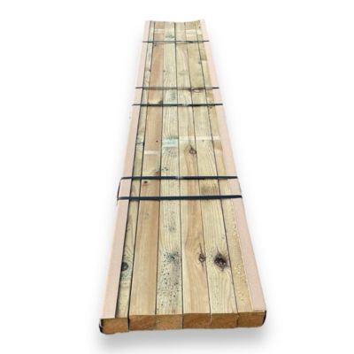 Paquet de 12 lattes en pin traité classe IV R5 7x7x150 cm