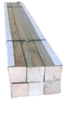 Paquet de 12 lattes en pin traité classe IV R5 7x7x150 cm