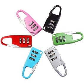Paquet de 6, couleur petit cadenas à combinaison antivol à 3 chiffres, cadenas à bagages pour casiers, salle de sport, école et s