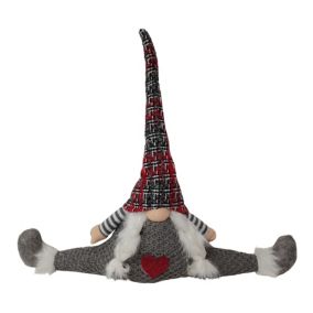Para Brouillons Butée de Porte en Tissu Gris Décoration de Noël Nordique
