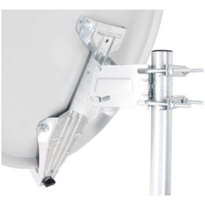 Parabole satellite Acier Blanche 65cm Click-Clack PREMONTEE support Pliable Repliable HDSAT