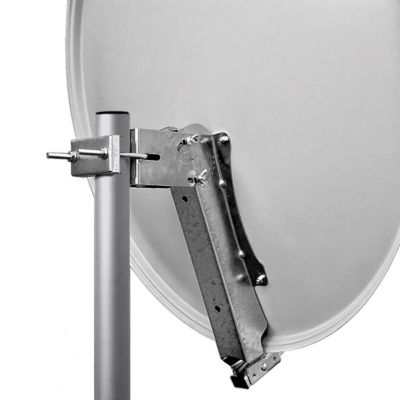 Parabole satellite acier Blanche 80cm avec Support LNB en Acier Galvanisé idéal ASTRA EUTELSAT HDSAT