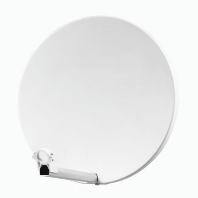 Parabole Satellite Fibre Composite Blanche 60cm + BRIDES INOX Anti Corrosion HDSAT