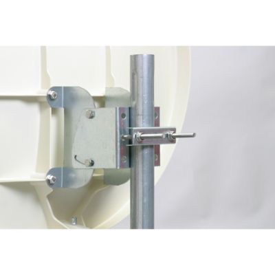 Parabole Satellite Fibre Composite Blanche 60cm + BRIDES INOX Anti Corrosion HDSAT