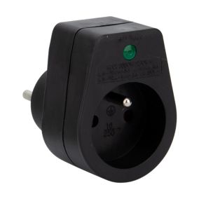 Parafoudre 1 prise simple - Noir - Zenitech