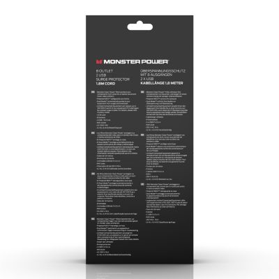 Parafoudre parasurtenseur MONSTER 8 prises AC et 2 USB-A | Castorama