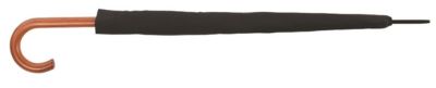Parapluie canne long ouverture automatique bois et noir