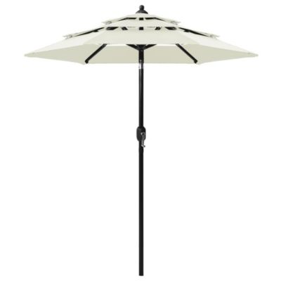 Parasol à 3 niveaux avec mât aluminium Helloshop26