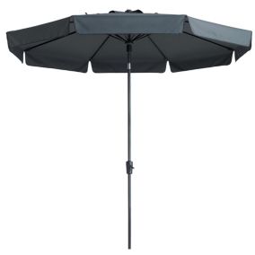 Parasol 300 cm rond extérieur (300x260 cm - Gris Foncé)