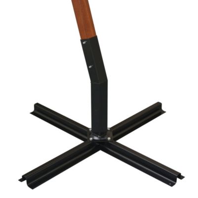 Parasol 300 x 300 cm Poteau en bois Blanc