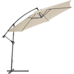 Parasol 350 cm avec housse de beige Helloshop26